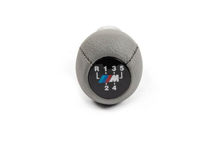 OEM gear knob (leatherette, gray smooth) for BMW 5 series E-34 1988-1995 - Reelken Auto