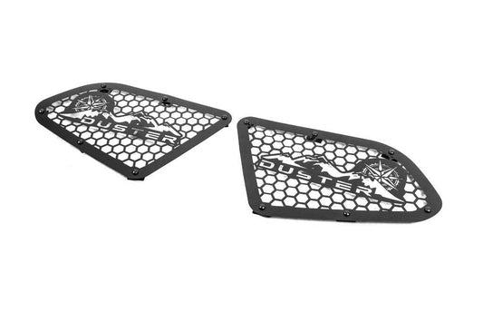 Covers for the rear windows EuroCap (2 pcs., metal) for Dacia Duster 2018-2024 - Reelken Auto