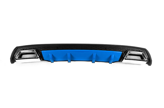 Universal rear diffuser DPT V-3 (ABS) (blue + black gloss) - image 1