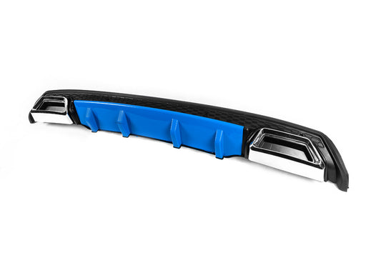 Universal rear diffuser DPT V-3 (ABS) (blue + black gloss) - image 2