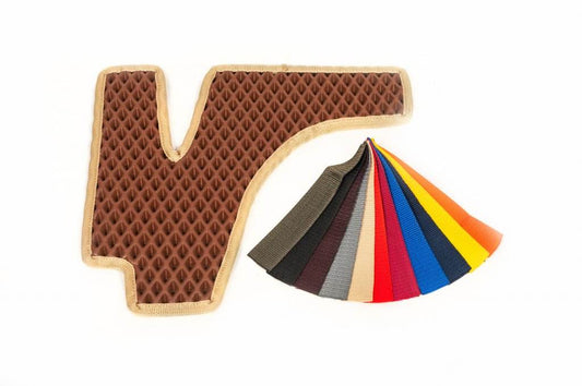 Trunk mat (EVA, 5 seats, brick) for Volkswagen Touran 2003-2010 - Reelken Auto
