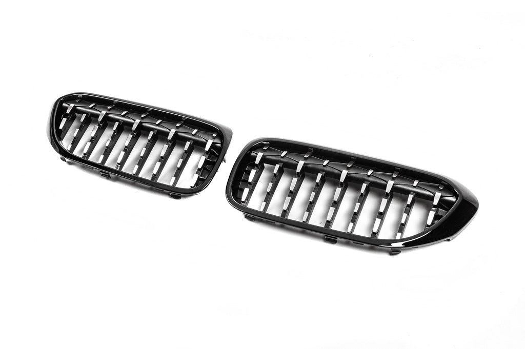 Diamond Silver V2 Grille Inserts (2017-2020, Black Trim) for BMW 5 Series G30/G31 2017-2023 - image 3
