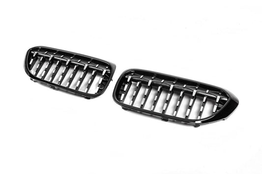 Diamond Silver grill (Black edging) for BMW 5 Series G30/31 2017-2023 - Reelken Auto