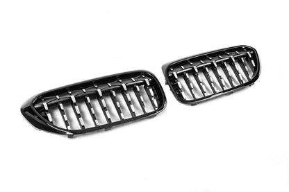 Diamond Silver grill (Black edging) for BMW 5 Series G30/31 2017-2023 - Reelken Auto