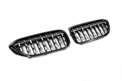 Diamond Silver Kidney Grilles (Black Surround) for BMW 5 Series G30/31 2017-2023 - image 4