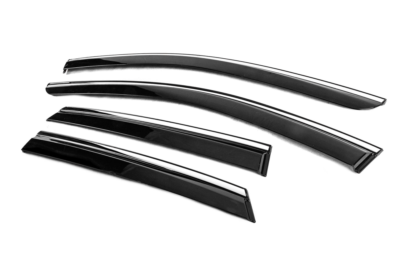 Window deflectors with chrome trim Niken Luxury (2024-, 4 pcs) for Renault Captur 2019- - image 2