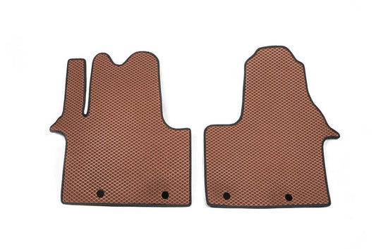 Mats (2 pcs, EVA, Brown) for Opel Vivaro 2015-2019 - Reelken Auto