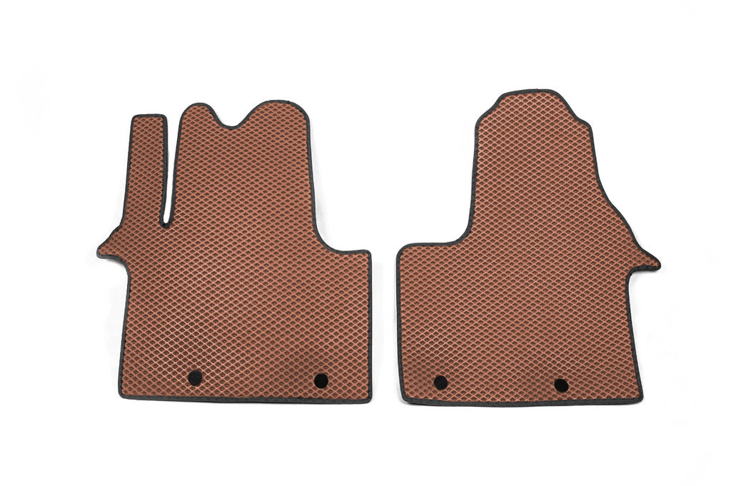 Floor Mats (2 pcs, EVA, Brown) for Opel Vivaro 2015-2019 - image 1