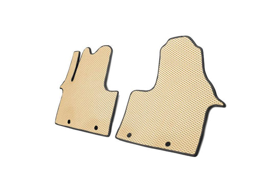 Floor mats (2 pcs, EVA, beige) for Fiat Talento 2016↗ - Reelken Auto