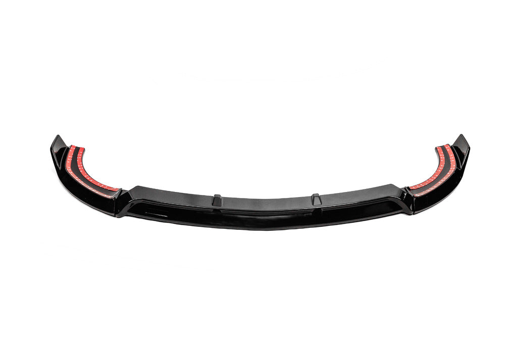 Front lip spoiler (for AMG-Line 2018-2021, Black) for Mercedes A-сlass W177 2018- - image 3