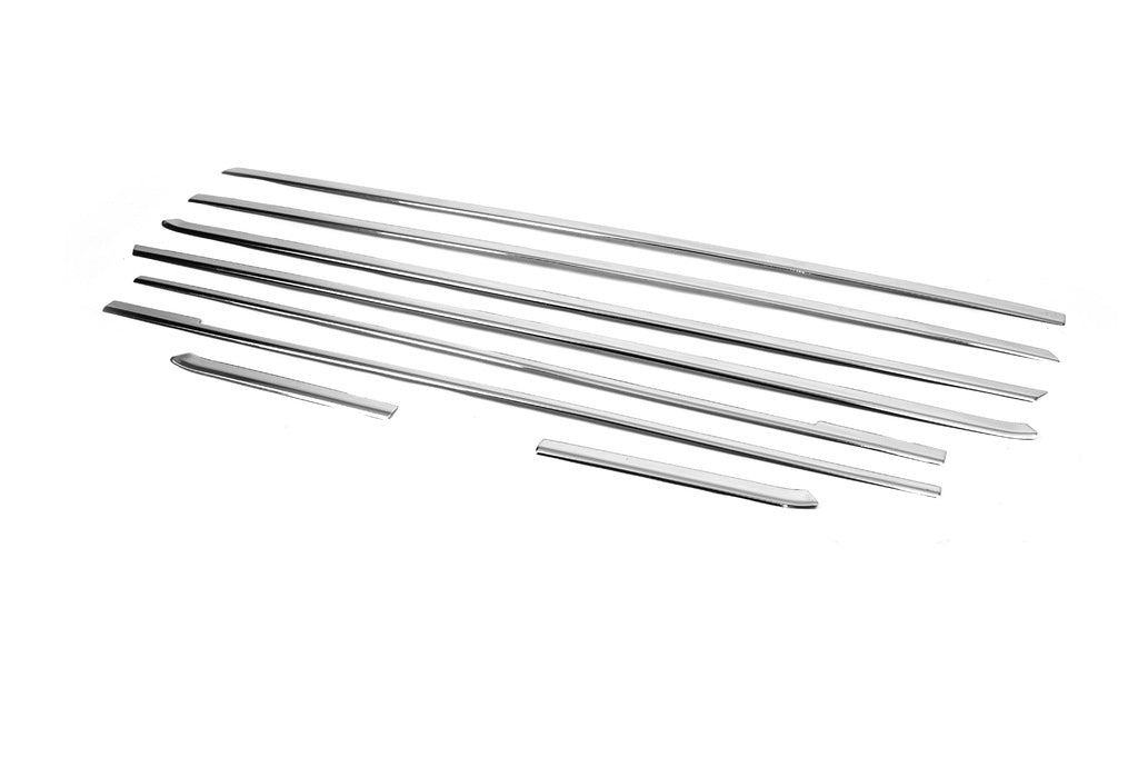 The lower moldings of glass along the entire length (8 PCs., stainless steel) for Mercedes Vito / V-class W447 2014↗ year - image 6