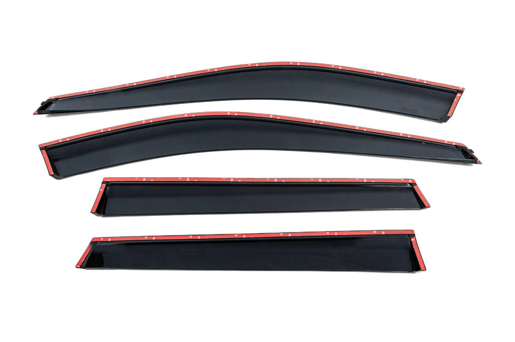 Window deflectors with chrome trim (4 pcs, HIC) for Nissan X-trail T33/Rogue 2022- - image 3