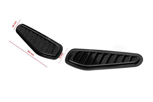 Cover on the hood type-A (2 pcs., ABS) - Reelken Auto