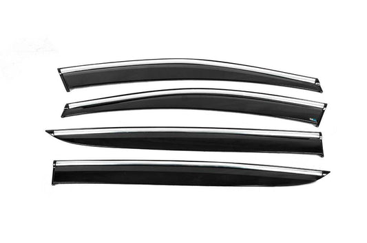 Windshields with chrome (4 pcs, Sunplex Chrome) for Kia Sportage 2015-2021 - Reelken Auto