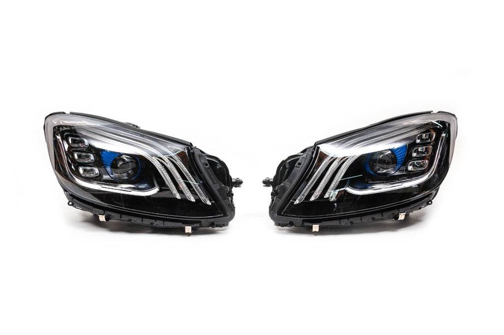 Restyling front lights with blocks (OEM) for Mercedes S-class W222 - Reelken Auto