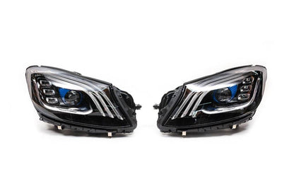 Restyling front lights with blocks (OEM) for Mercedes S-class W222 - Reelken Auto