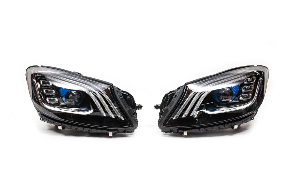 Facelift Front Headlights with Control Units (OEM) for Mercedes S-сlass W222 2013-2020 - image 3