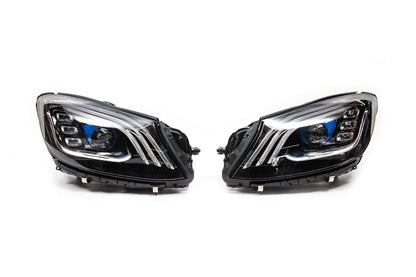 Facelift Front Headlights with Control Units (OEM) for Mercedes S-сlass W222 2013-2022 - image 3