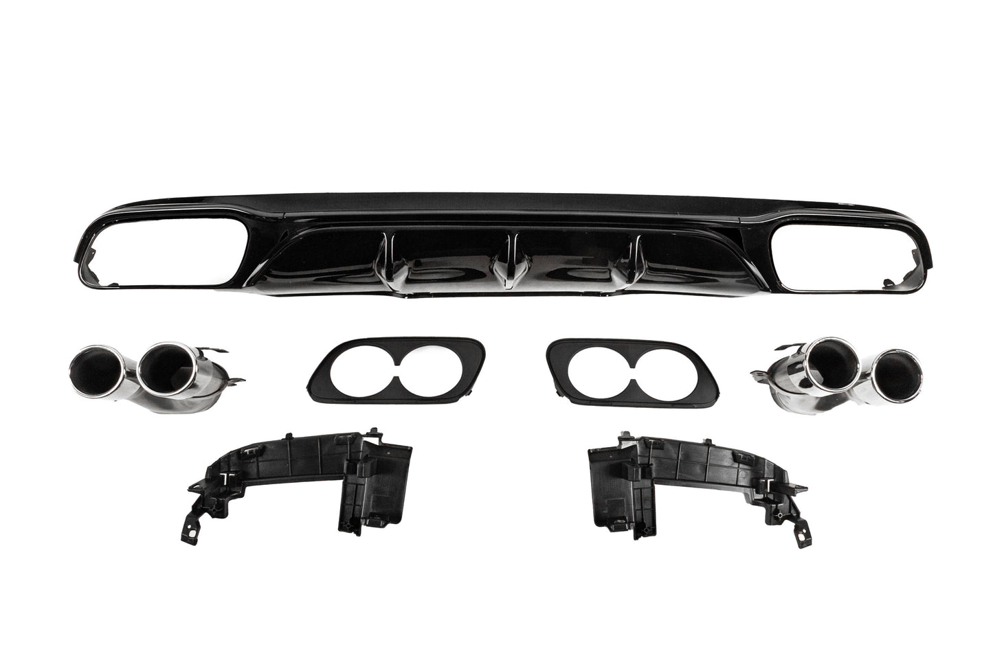 Rear diffuser with exhaust tips E53-Design (for AMG/AMG-Line) for Mercedes E-сlass W213 2016-2023 - image 2
