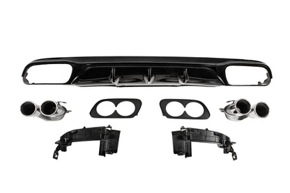 Rear diffuser with exhaust tips E53-Design (for AMG/AMG-Line) for Mercedes E-сlass W213 2016-2023 - image 2