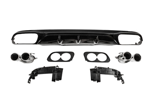 Rear diffuser with exhaust tips E53-Design (for AMG/AMG-Line) for Mercedes E-сlass W213 2016-2023 - image 2
