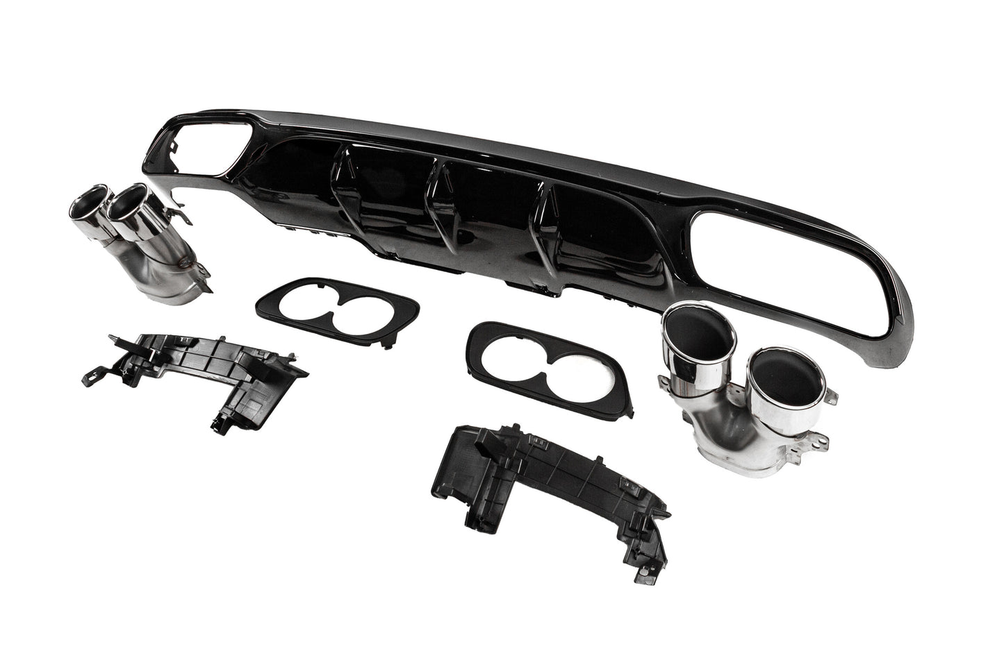 Rear diffuser with exhaust tips E53-Design (for AMG/AMG-Line) for Mercedes E-сlass W213 2016-2023 - image 3