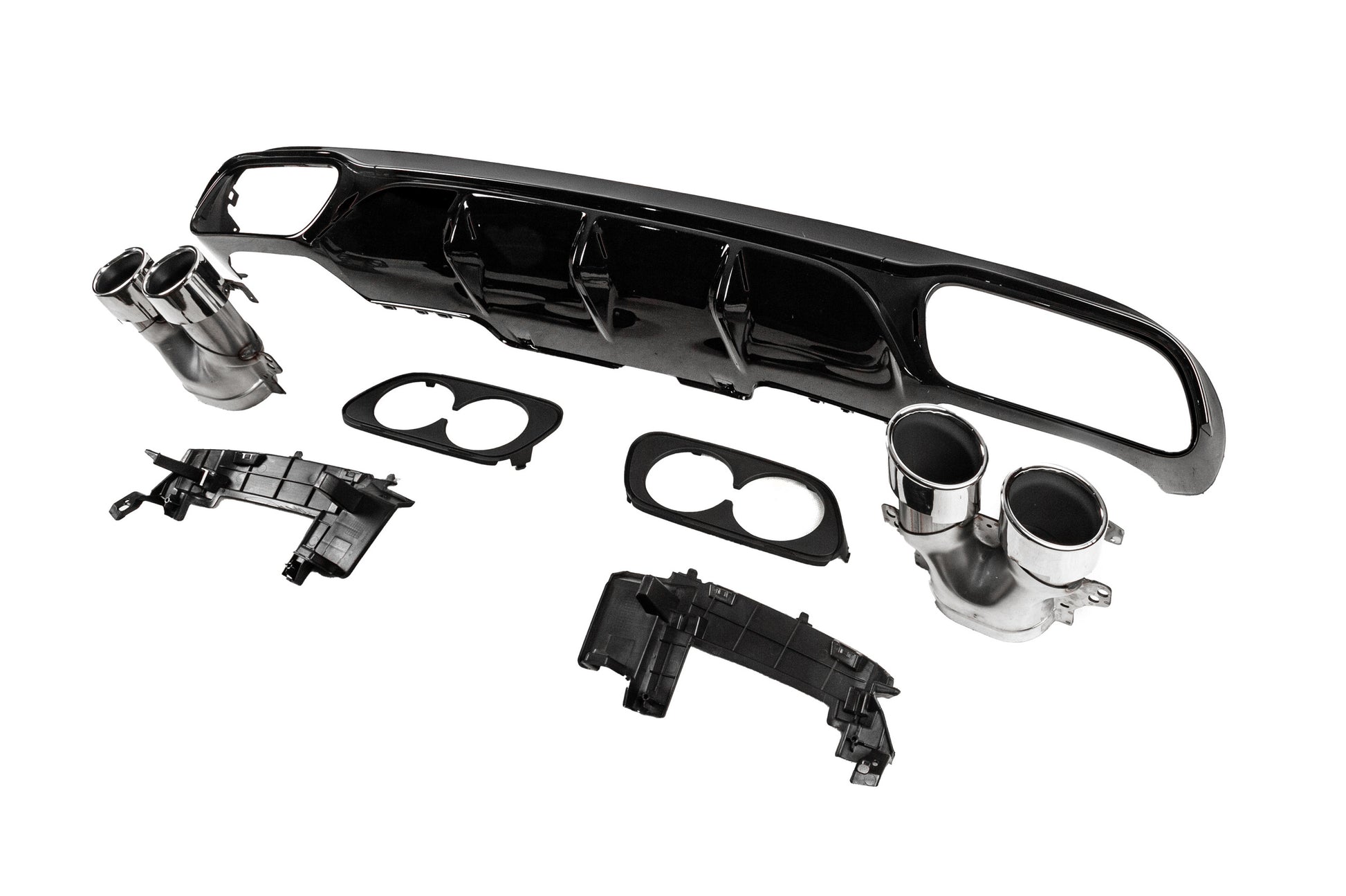Rear diffuser with exhaust tips E53-Design (for AMG/AMG-Line) for Mercedes E-сlass W213 2016-2023 - image 3