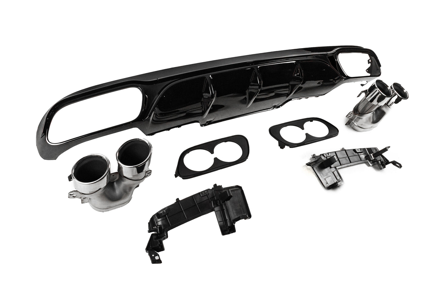 Rear diffuser with exhaust tips E53-Design (for AMG/AMG-Line) for Mercedes E-сlass W213 2016-2023 - image 4