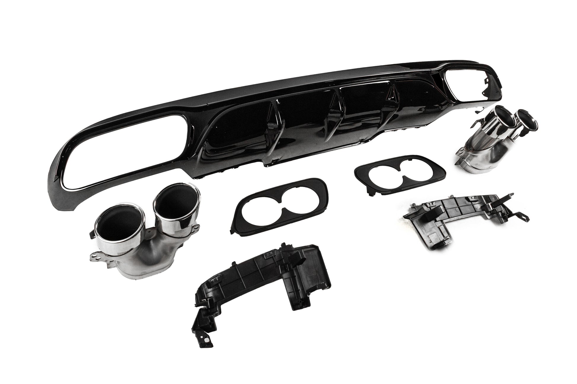 Rear diffuser with exhaust tips E53-Design (for AMG/AMG-Line) for Mercedes E-сlass W213 2016-2023 - image 4