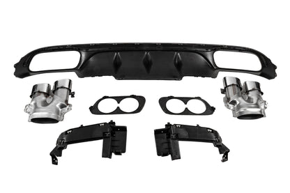 Rear diffuser with exhaust tips E53-Design (for AMG/AMG-Line) for Mercedes E-сlass W213 2016-2023 - image 5