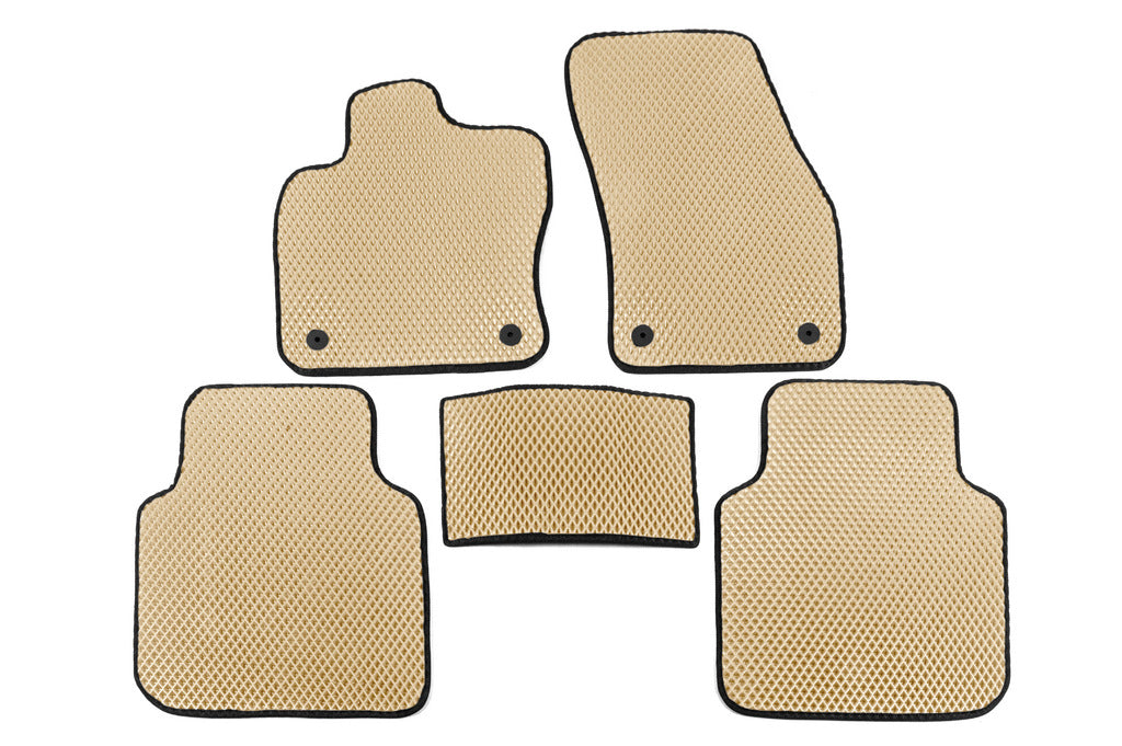 EVA Floor Mats (Allspase, 2 Rows, Beige) for Volkswagen Tiguan 2016-2023 - image 1
