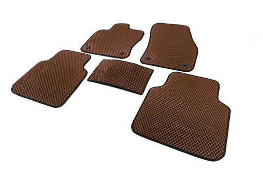 EVA Floor Mats (Allspase, 2 Rows, Brown) for Volkswagen Tiguan 2016-2023 - image 2