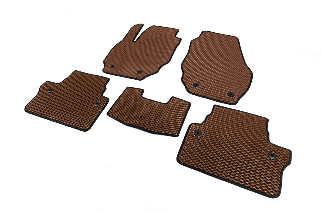 EVA Floor Mats (Brown) for Volvo XC70 2007-2013 - image 2