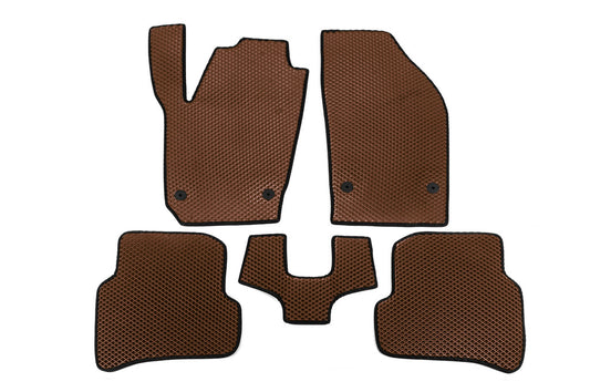 EVA Floor Mats (Brown) for Skoda Fabia 2014-2021 - image 1