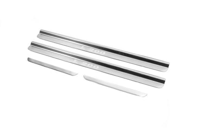 Carmos Door Sill Protectors (4 pcs, Stainless Steel) for Mitsubishi L200 2006-2015 - image 2