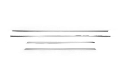 Narrow door molding 2006-2010 (4 pcs., stainless steel) for Renault Megane II 2004-2009 - Reelken Auto