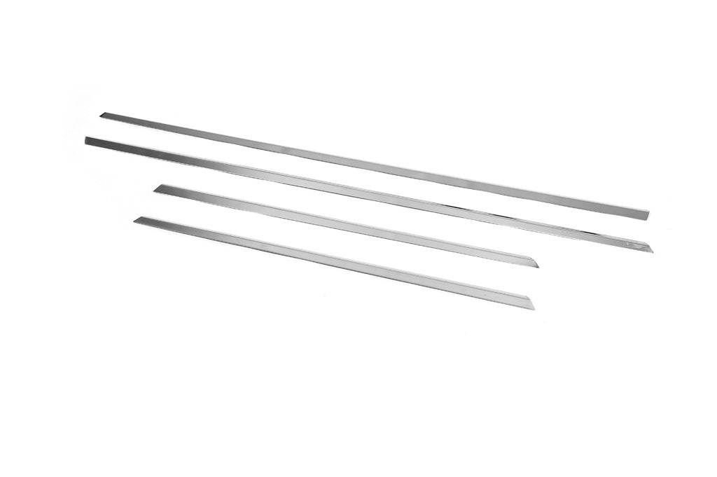 Narrow door molding 2006-2010 (4 pcs., stainless steel) for Renault Megane II 2004-2009 - Reelken Auto