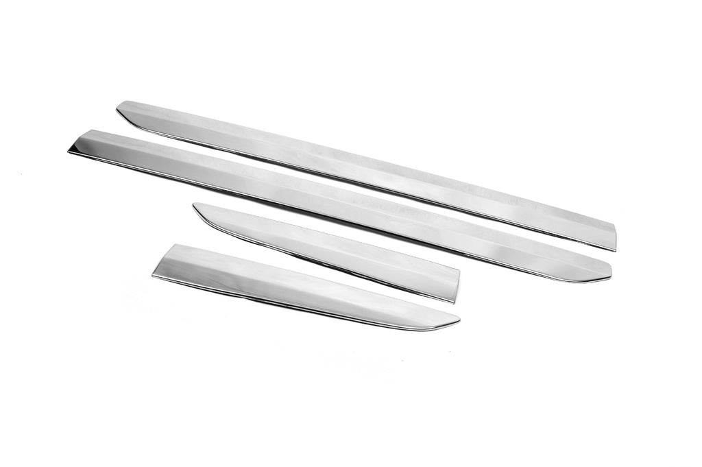 Molding doors (4 pieces, stainless steel) for Ford Courier 2014-2023 - Reelken Auto