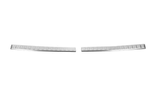 Cover on the rear bumper (2 pcs., stainless steel) for Citroen C-Elysee - Reelken Auto