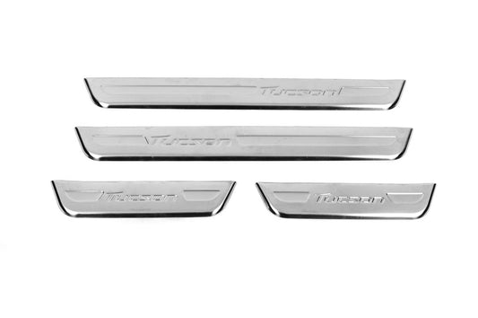 Door Sill Protectors OmsaLine (4 pcs, Stainless Steel) for Hyundai Tucson TL 2016-2021 - image 2
