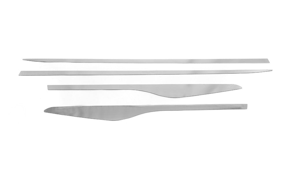 Straight door moldings (4 pcs, stainless steel) for Renault Clio IV 2012-2019 - image 2