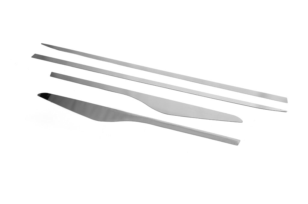 Straight door moldings (4 pcs, stainless steel) for Renault Clio IV 2012-2019 - image 4