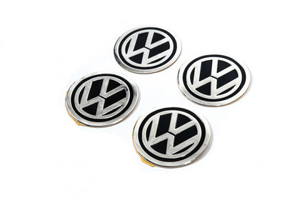 Stickers for wheel center caps 60mm vw-60-n-bl (4pcs) for Volkswagen - image 1
