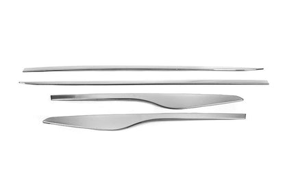The door molding With a recess (4 pieces, stainless steel) for Renault Clio IV 2012-2019 - Reelken Auto