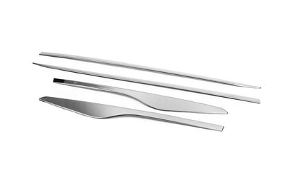 The door molding With a recess (4 pieces, stainless steel) for Renault Clio IV 2012-2019 - Reelken Auto
