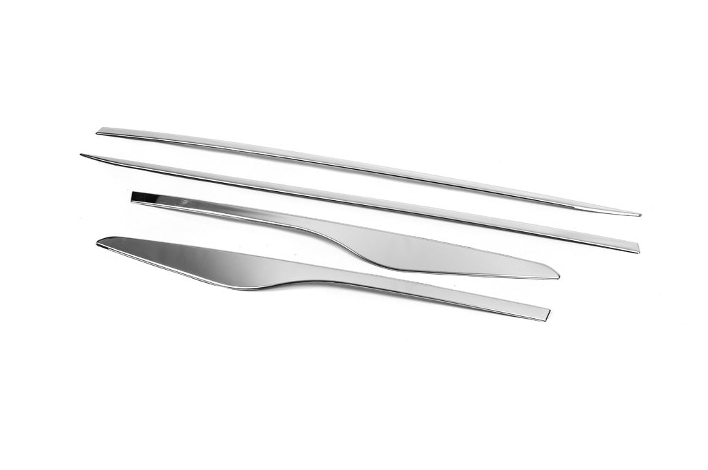 Door Mouldings with Recess (4 pcs, Stainless Steel) for Renault Clio IV 2012-2019 - image 4