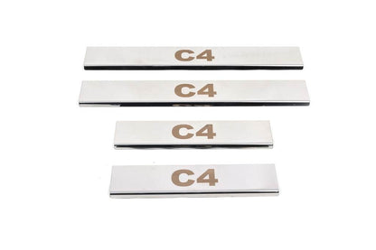 Door sills Carmos (stainless) for Citroen C-4 2004-2010 - Reelken Auto