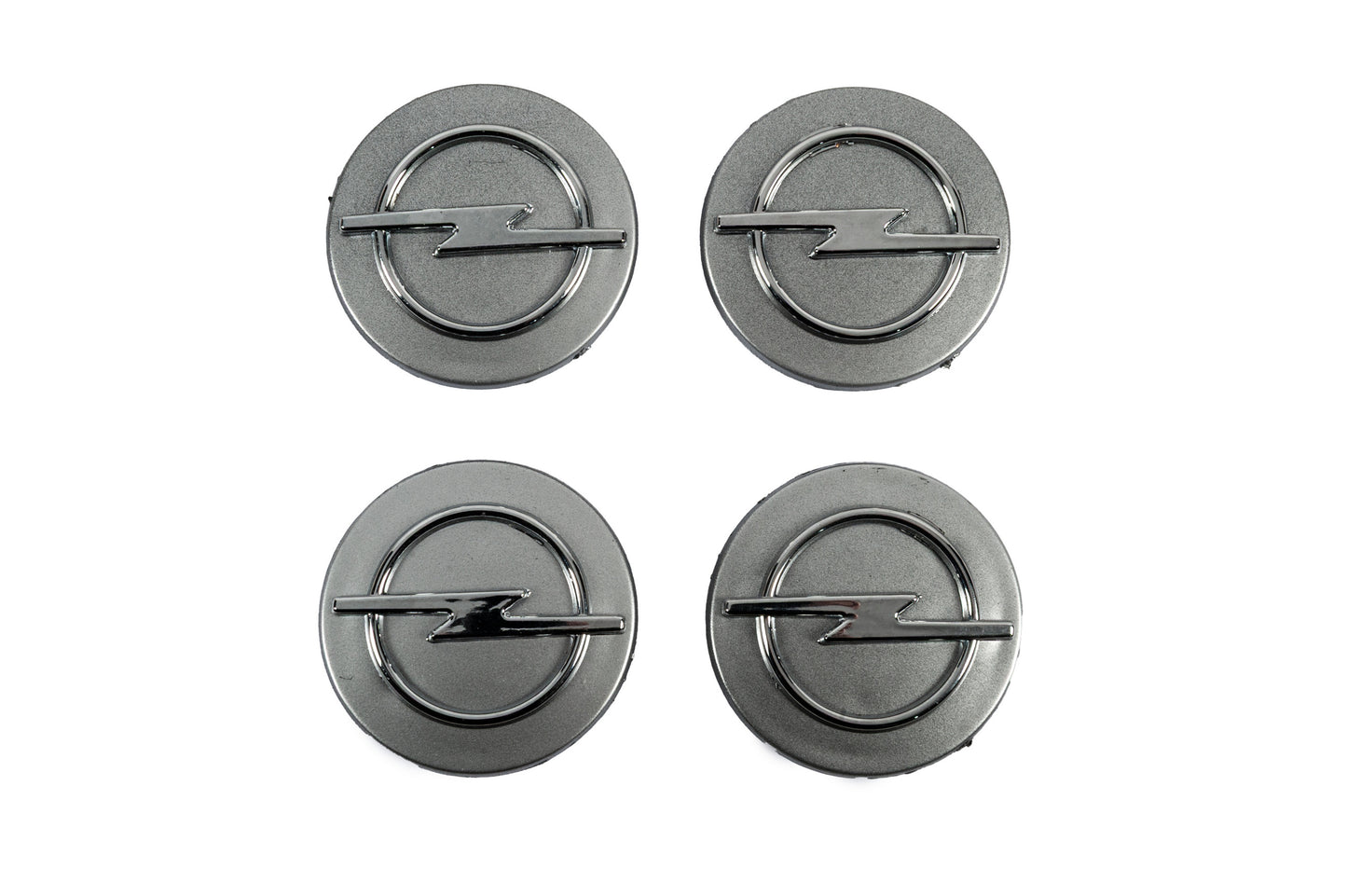 Wheel center caps 60/55mm grey (4 pcs) for Opel - image 1