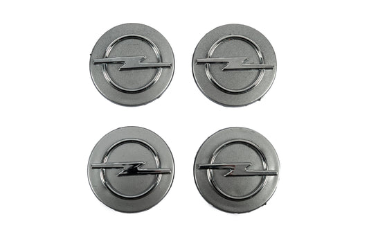 Wheel center caps 60/55mm grey (4 pcs) for Opel - image 1