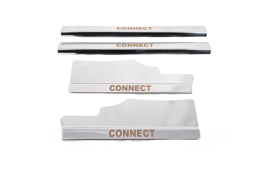 Pads for internal thresholds Carmos (4 pieces, stainless steel) for Ford Connect 2014-2021 - Reelken Auto